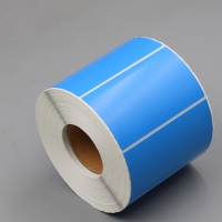 蓝色102*170铜版纸标签